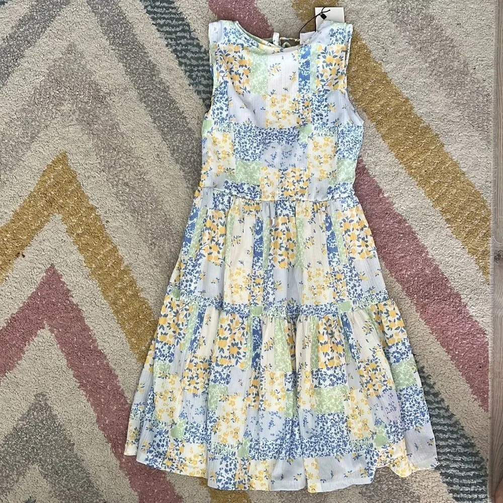 ZARA Kids | Blue | FLORAL PATCHWORK DRESS